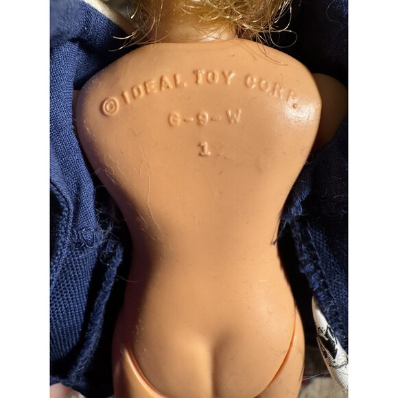 All Original Ideal Pepper Doll Toy W/ Original Outfit Dress Shoes Hat Anchor 9.5 - Picture 5 of 12